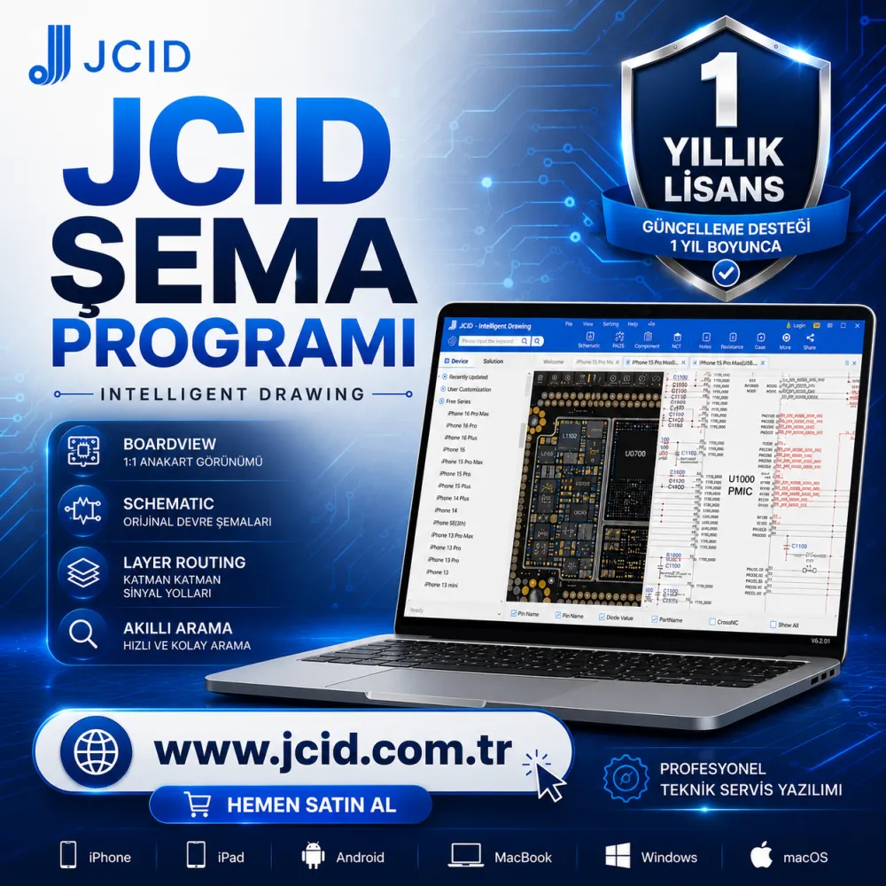JCID Şema Programı | 1 Yıllık Lisans | Boardview & Schematic Yazılımı — galeri küçük resim 2