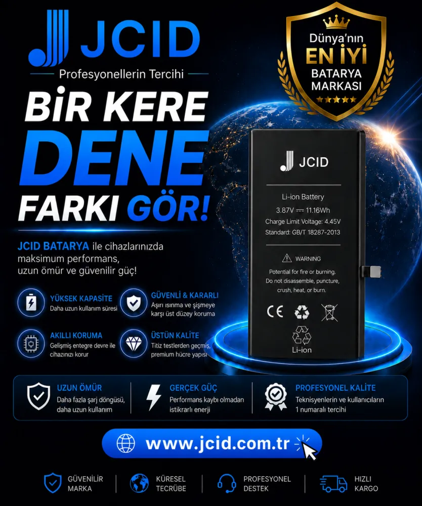 iPhone 14 JCID Yüksek Kapasiteli Batarya (3590 mAh) — galeri küçük resim 2