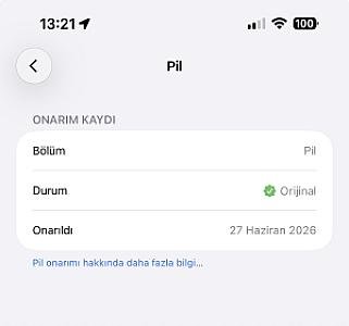 iPhone 14 Pro Max JCID Yüksek Kapasiteli Batarya (4790 mAh) Orijinal — müşteri yorumu görseli 2