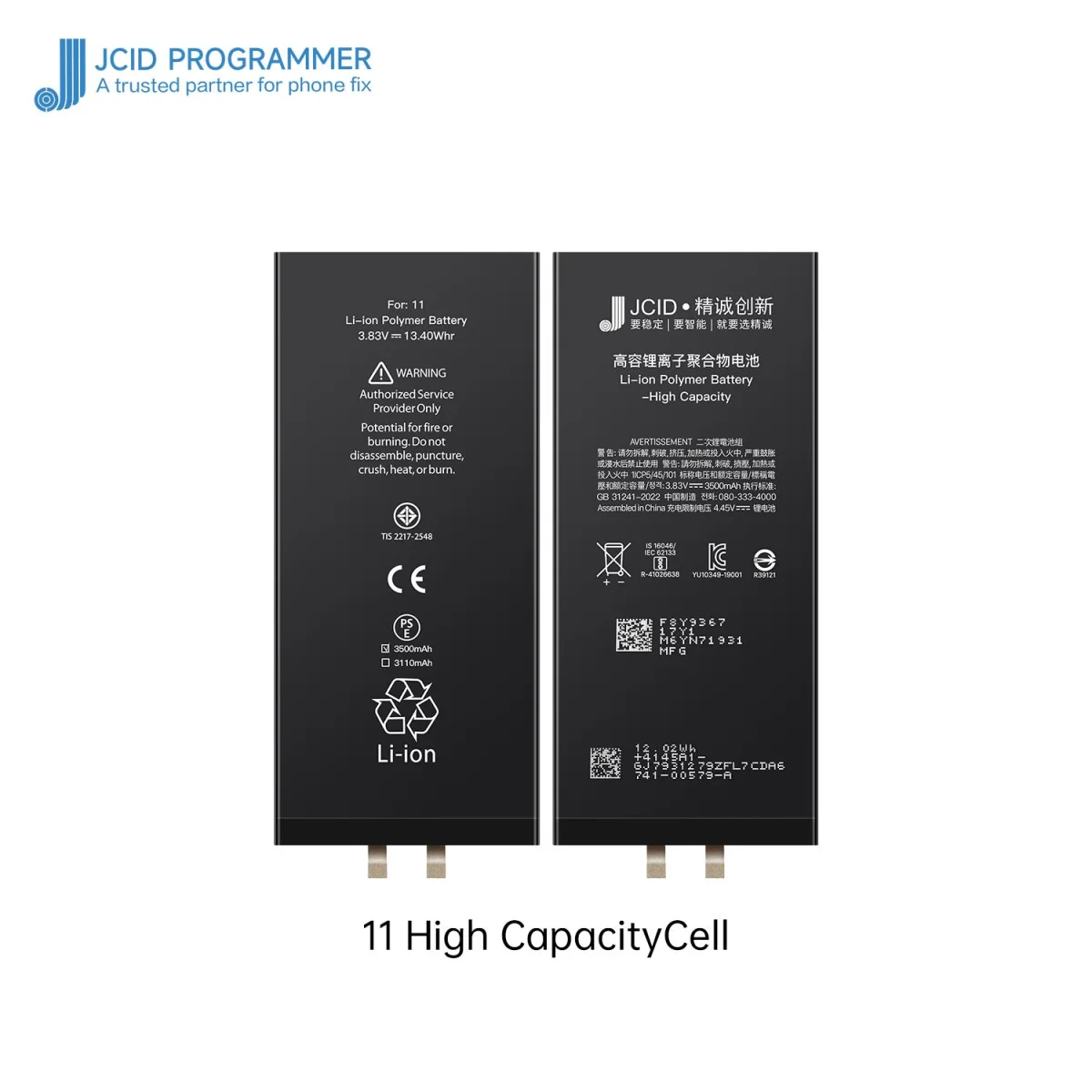 iPhone 11 JCID Yüksek Kapasiteli Batarya (3500 mAh) Manually