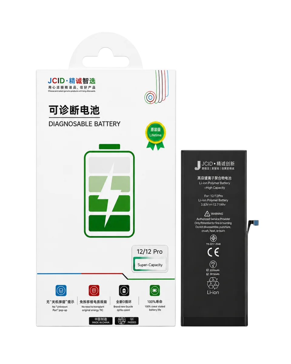 iPhone 12 / 12 Pro JCID Yüksek Kapasiteli Batarya (3320 mAh) Orijinal