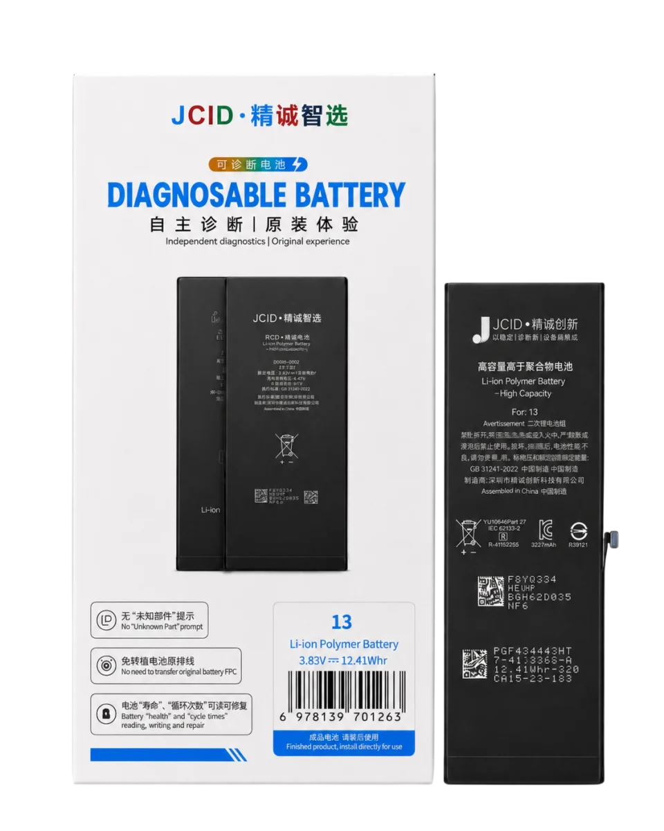 iPhone 13 JCID Yüksek Kapasiteli Batarya (3500 mAh) Diagnosable