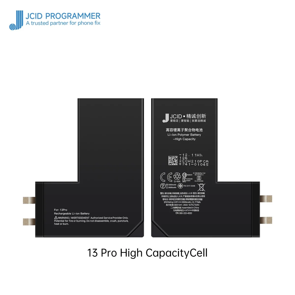 iPhone 14 Pro JCID Yüksek Kapasiteli Batarya (3410 mAh) Manually — galeri küçük resim 1