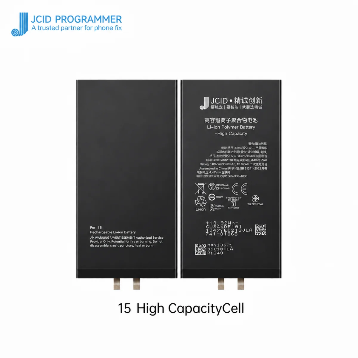 iPhone 15 JCID Yüksek Kapasiteli Batarya (3520 mAh) Manually — galeri küçük resim 1