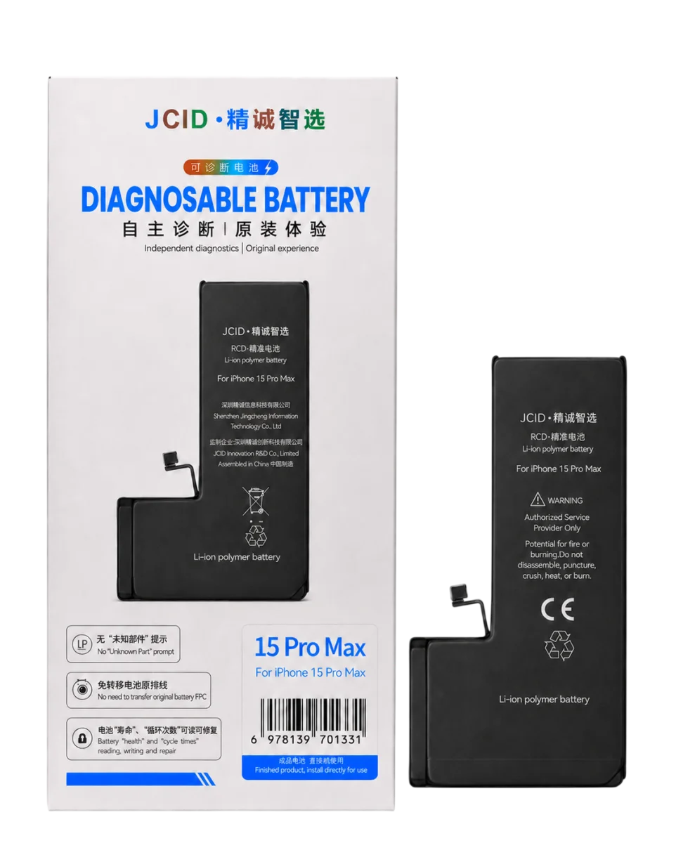 iPhone 15 Pro Max JCID Yüksek Kapasiteli Batarya (4780 mAh) Diagnosable — galeri küçük resim 1