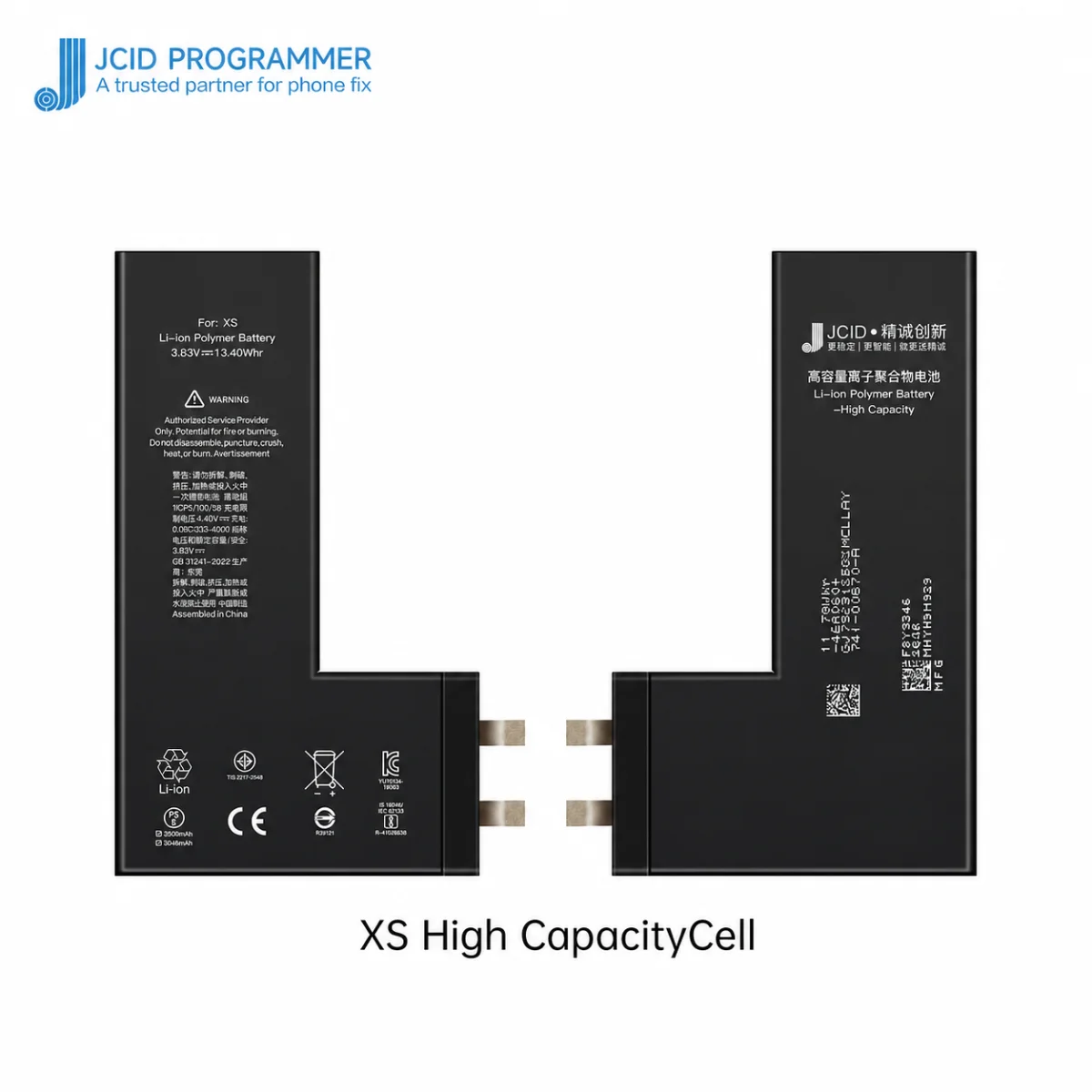 iPhone XS JCID Yüksek Kapasiteli Batarya (3020 mAh) Manually