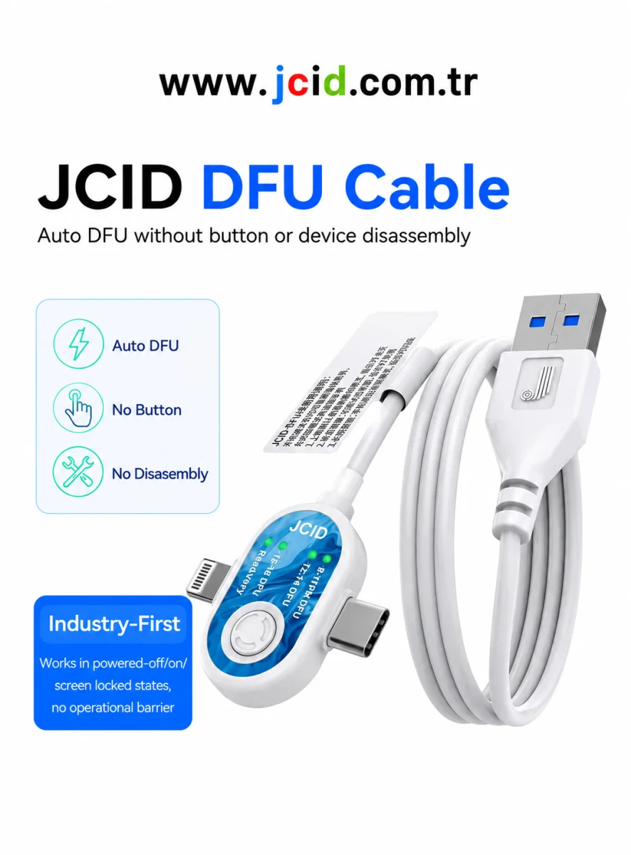 JCID DFU Cable | iPhone DFU Kablosu | Programlama ve Kurtarma Kablosu