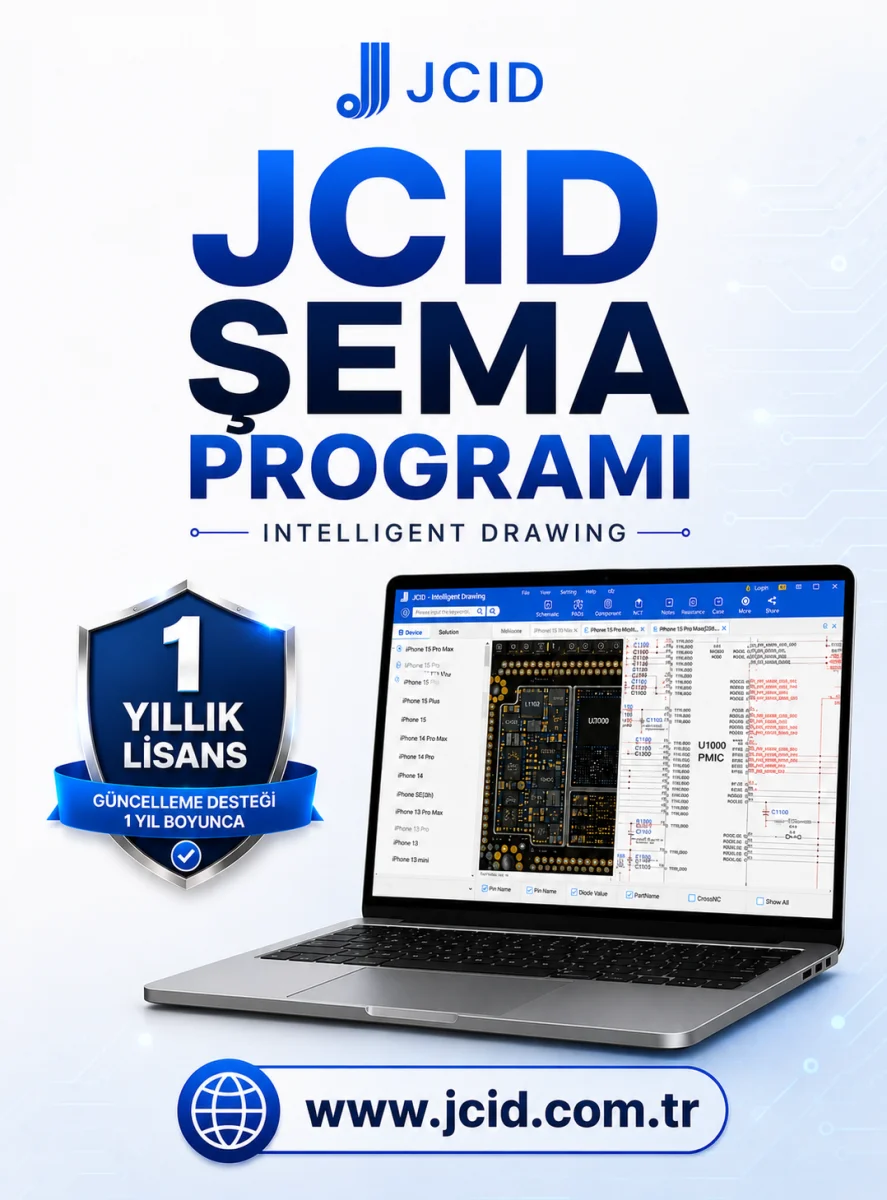 JCID Şema Programı | 1 Yıllık Lisans | Boardview & Schematic Yazılımı